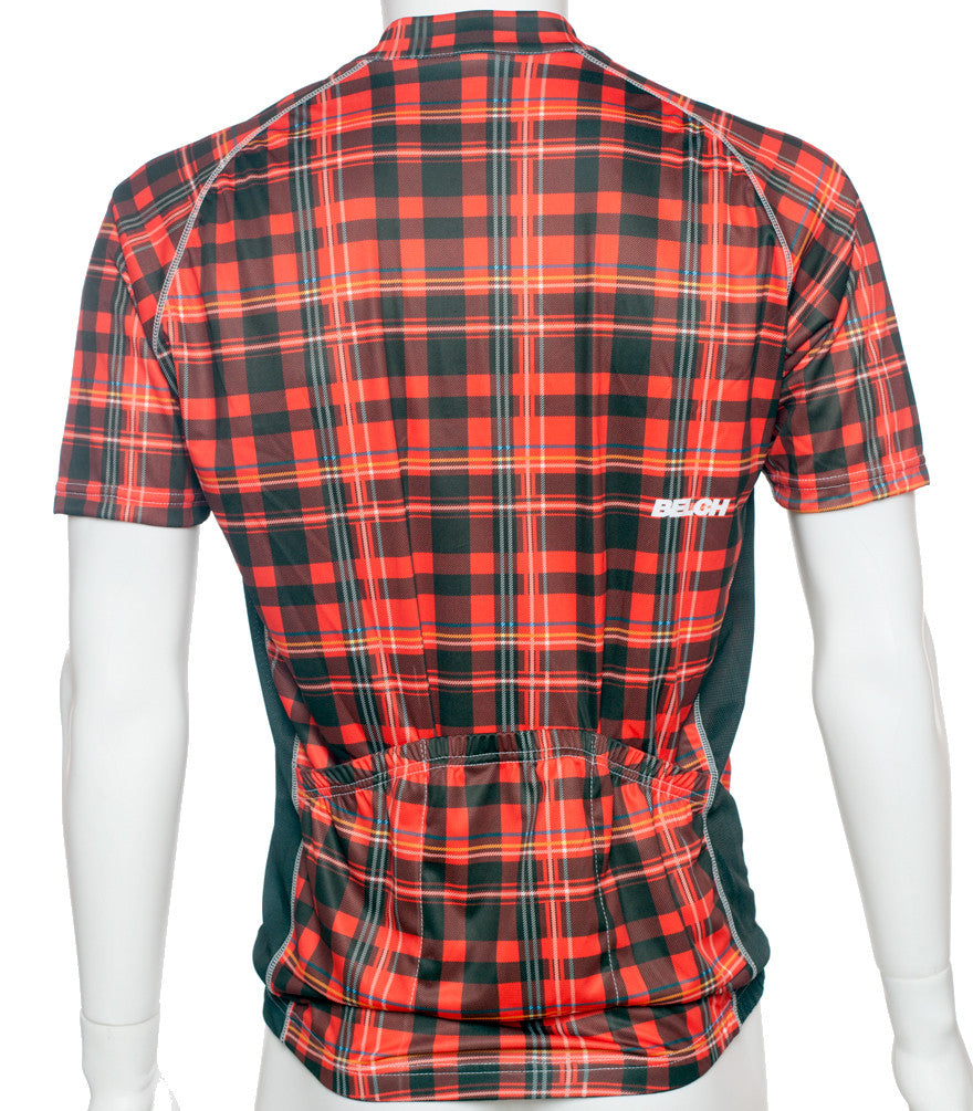 Red Plaid Cycling Jersey BELCH