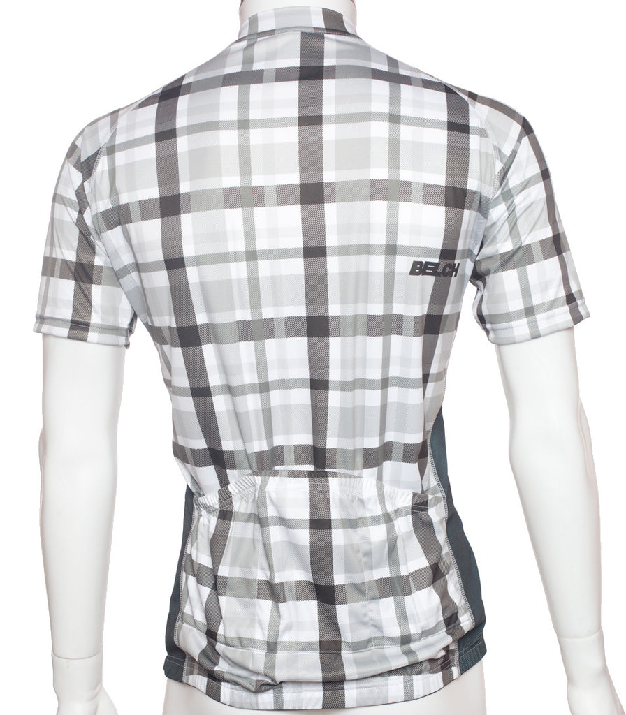 Plaid Cycling Jersey Rear View