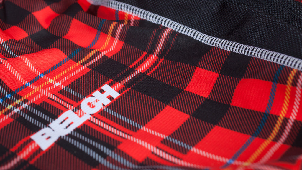 Red Plaid Cycling Jersey